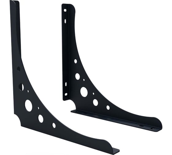 Кронштейн ООО Комус РЭ_набор д/полки, S200B, 200x200мм, черный (701054) 2099441 1