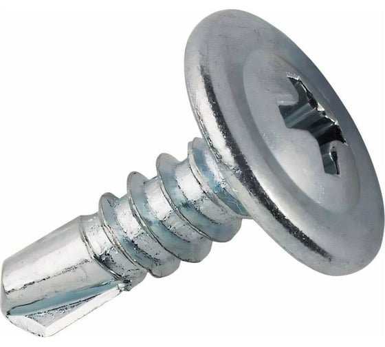 Саморез Квадра пресс-шайба со сверлом 4.2x57 цинк, кор. 3000 шт. 420574003001 1