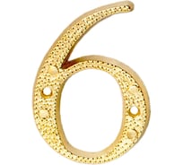 Номер дверной Element самокл. 50 мм пласт. 6 (золото 20 шт) 609660