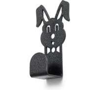 Крючок Заяц 70х40х20 мм, 1,5 мм, черный (3 шт) ООО СКП В-76Ч