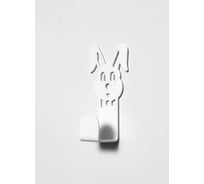 Крючок ООО СКП Заяц 70х40х20 мм, 1.5 мм, белый (3 ш) В-76Б