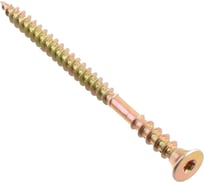 Саморез Стройбат с двойной резьбой TX 6,0х140 (желтый цинк 100 шт) 567560