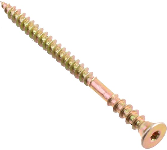 Саморез Стройбат с двойной резьбой TX 6,0х140 (желтый цинк 100 шт) 567560 1