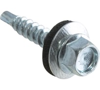 Саморезы кровельные Стройбат с буром 6,3x80 (белый цинк 320 шт) 607270