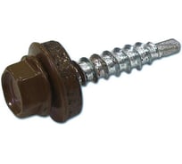 Саморезы кровельные Стройбат с буром 6,3x25 (темно коричневый 1280 шт) 606920