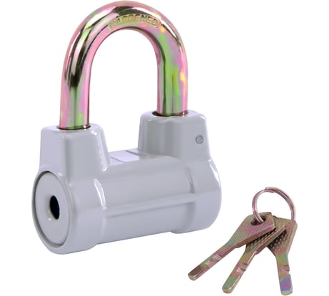 Замок навесной RABBITEX алюминиевый 60мм цилиндрический стандарт, 3 ключа 671307