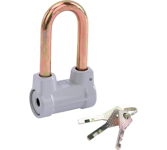 Замок навесной RABBITEX алюминиевый 60мм цилиндрический с удлиненной дужкой стандарт 671308 1