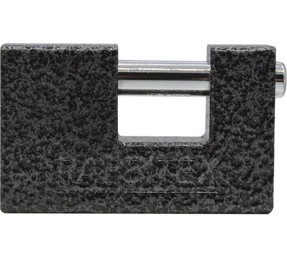 Замок навесной RABBITEX чугунный 80мм гаражный с полимерным покрытием, 3 ключа 671302 1