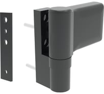 Петля для ПВХ дверей DORF до 100 кг. Черная RAL 9005 для узкого профиля DORF_DHS_100_9005(500al)