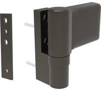 Петля для ПВХ дверей DORF до 100 кг. Коричневая RAL 8019 для узкого профиля DORF_DHS_100_8019(500al)