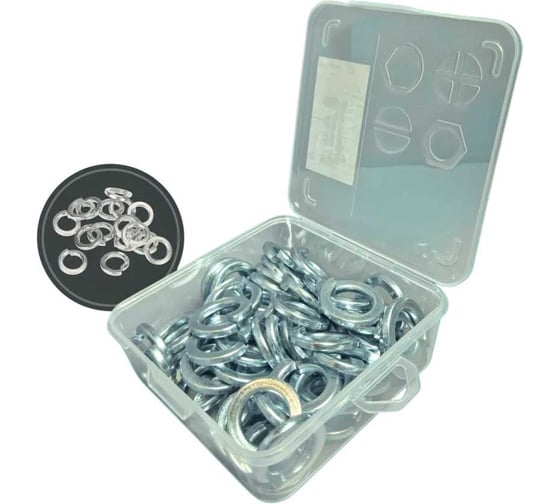 Шайба гровер нержавеющая23 Болта М16 DIN127 в органайзере, 60 шт. АС5501600093G07орг-ф60 1