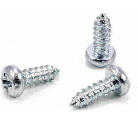 Саморез Квадра DIN 7981 2.9x6.5 цинк, уп. 50 шт., полусфера, шлиц PH1, острый 812965050813