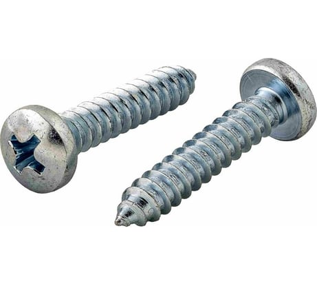 Саморез Квадра DIN 7981 3.9x25 цинк, уп. 10 шт., полусфера, шлиц PH2, острый 813925010812