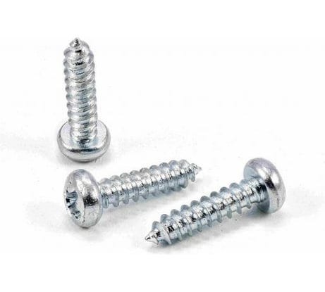 Саморез Квадра DIN 7981 4.2x9.5 цинк, кор. 100 шт., полусфера, шлиц PH2, острый 814295007100