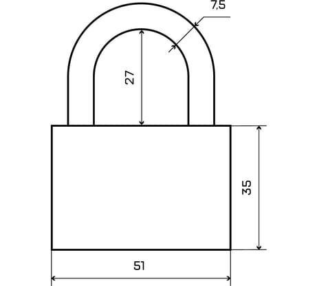 Навесной замок Стандарт HD-601 (7.5 мм; европакет) 13887