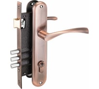 Врезной замок АЛЛЮР 0203 AC (старая медь; с ручками) 1015