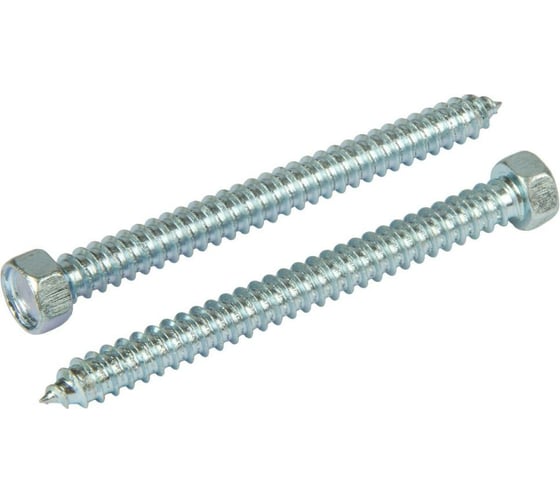 Саморез Квадра DIN 7976 5.5x60 цинк, кор. 4 шт., 6-гр. голова, острый 765560004812 1