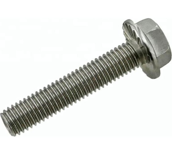 Болт с фланцем ЦКИ DIN 6921, М6x10, рифленый, A2, 200 шт. 69254 1