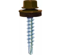 Кровельный саморез Bohrer ПРОМ 4,8x29, RAL 8017 шоколад, 4500 шт. SKRAL-4,8х29 RAL8017