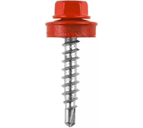 Кровельный саморез Bohrer ПРОМ 4,8x29, RAL 3003 красный рубин, 4500 шт. SKRAL-4,8х29RAL3003