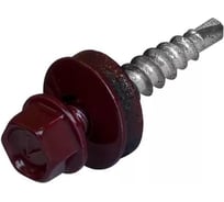 Кровельный саморез Bohrer ПРОМ 4,8x38, RAL 3005 красное вино, 4300 шт. SKRAL-4,8х38 RAL3005