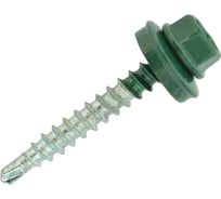 Кровельный саморез Bohrer ПРОМ 4.8x38, RAL 6005 зеленый мох, 4300 шт. SKRAL-4.8х38 RAL6005
