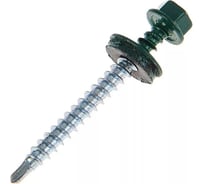 Кровельный саморез Bohrer ПРОМ 4.8x70, RAL 6005 зелёный мох, 3000 шт. SKRAL-4.8х70 RAL6005