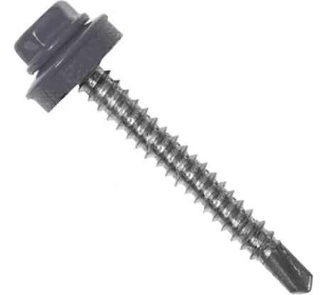 Кровельный саморез Bohrer ПРОМ 4.8x70, RAL 7024 серый графит, 3000 шт. SKRAL-4.8х70RAL7024