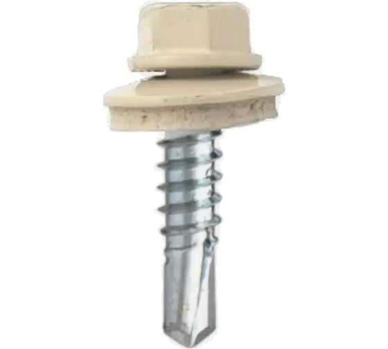 Кровельный саморез Bohrer ПРОМ 5.5x25, RAL 1014 слоновая кость, 4500 шт. SKRAL-5.5х25RAL1014 1