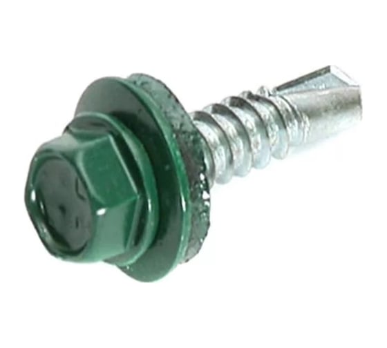 Кровельный саморез Bohrer ПРОМ 5.5x25, RAL 6005 зелёный мох, 4500 шт. SKRAL-5.5х25RAL6005 1