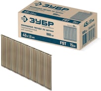 Финишные гвозди по бетону оцинкованные ЗУБР  FST 45 х 1.8 мм, калибр 15GA, 1000 шт 305389-45