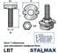 Болт STALMAX Т-образный LBT M10х 40 для монтажного профиля (арт. 11600) оц. сталь (уп. 100 шт) 11600-023 6