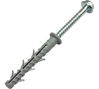 Дюбель STALMAX фасадный LDF-RS 10х140 с бортом, с шурупом с шестигранной головой и пресс шайбой (арт. 11657) оц. сталь (уп. 40 шт) 11657-023