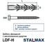 Дюбель STALMAX фасадный LDF-H 10х120 с шурупом с шестигранной головой (арт. 10147) оц. сталь (уп. 50 шт) 10147-023 6