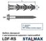 Дюбель STALMAX фасадный LDF-RS 10х160 с бортом, с шурупом с шестигранной головой и пресс шайбой (арт. 11658) оц. сталь (уп. 25 шт) 11658-023 6
