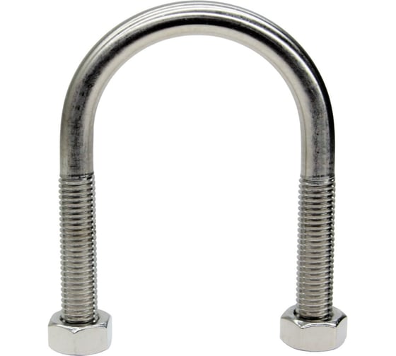 Хомут (скоба) STALMAX U-образный LCU A2 М12 82 (2 1/2) (DIN 3570) с двумя гайками в комплекте (арт. 11897) нерж. сталь A2 (уп. 10 шт) 11897-023 1