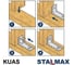 Уголок STALMAX KUAS 150х60х90х2 асимметричный (арт. 10860) оц. сталь (уп. 25 шт) 10860-023 8