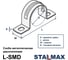 Скоба двухлапковая STALMAX L-SMD 21-22 мм металлическая для труб, металлорукава и кабеля (арт. 11383) оц. сталь (уп. 800 шт) 11383-023 2