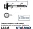 Саморез сэндвич STALMAX LSSM-6 6,3/5,5х75 для металлической подконструкции до 6 мм с EPDM шайбой 19 мм и сверлом (арт. 11253) оц. сталь (уп. 800 шт) 11253-023 6