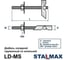 Дюбель STALMAX металлический LD-MS М6х100 складной пружинный со шпилькой (арт. 11637) оц. сталь (уп. 50 шт) 11637-023 6