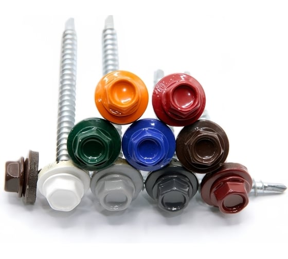 Саморез кровельный STALMAX LSR-W 4,8х51 (RAL 7004 (Сигнальный серый)) сверло №2 для дер. обреш. с EPDM шайбой (арт. 10279) оц. сталь (уп. 150 шт) 10279-023 1