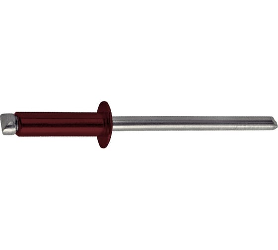 Заклепка вытяжная STALMAX LZV 4,8х12 Al/St (RAL 3005 (Винно-красный)) с выпуклой шляпкой (арт. 11563) алюминий/сталь (уп. 500 шт) 11563-023 1