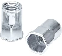 Заклепка-гайка STALMAX полушестигранная LZSH-R М5х13 (0,5-2,5) с уменьшенным бортиком (арт. 12156) оцинкованная сталь (уп. 1000 шт) 12156-023