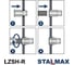 Заклепка-гайка STALMAX полушестигранная LZSH-R М5х13 (0,5-2,5) с уменьшенным бортиком (арт. 12156) оцинкованная сталь (уп. 1000 шт) 12156-023 8