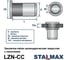 Заклепка-гайка STALMAX цилиндрическая закрытая (глухая) LZN-CC М10х27 (1,0-4,0) с цилиндр. бортиком и насечками (арт. 11351) оц. сталь (уп. 150 шт) 11351-023 6