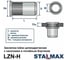 Заклепка-гайка STALMAX цилиндрическая LZN-H М 3х 9,0 (0,5-1,5) с потайным бортиком и насечками (арт. 11342) оц. сталь (уп. 2000 шт) 11342-023 7