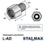 Переходник резьбовой STALMAX L-AD M12 (SW17)х25хM10 (резьба: внутр. M12 / наружн. M10) (арт. 12061) оцинкованная сталь (уп. 100) 12061-023 6