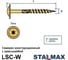 Саморез конструкционный STALMAX LSC-W 6,0х 70 c прессшайбой и шлицем TORX (арт. 11994) желтый цинк (уп. 100 шт) 11994-023 6