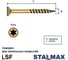 Саморез для напольных покрытий STALMAX LSF 3,5x35 шлиц Torx (арт. 10209) желтый цинк (уп. 500 шт) 10209-023 6