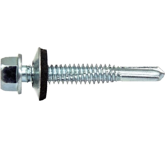 Саморез кровельный STALMAX LSR-MV 5,5х51 сверло №5 удлиненное для металлической обрешетки с EPDM шайбой (арт. 11225) оц. сталь (уп. 300 шт) 11225-023 1